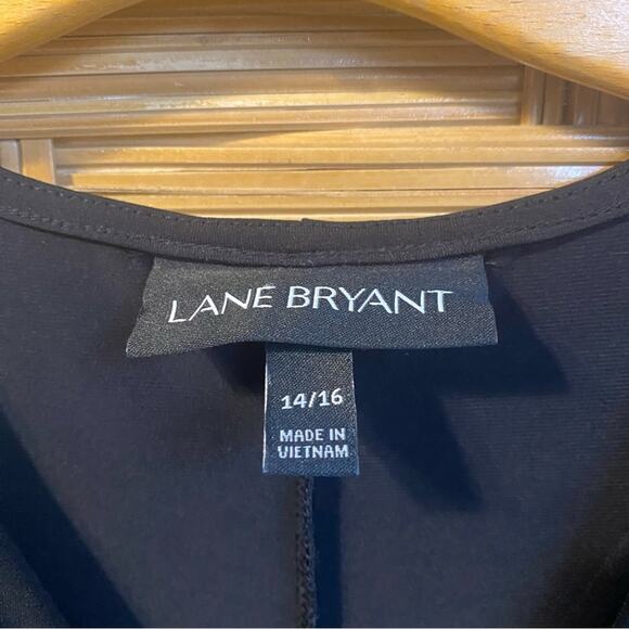 Lane Bryant Black Faux Wrap Dress plus size 16 - Picture 3 of 7